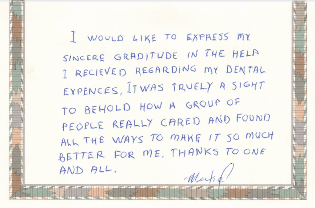 Written Testimonial